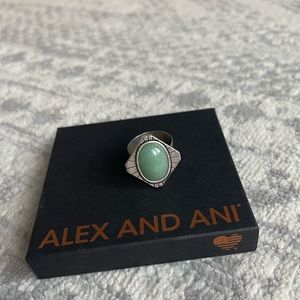 Alex and Ani Vintage 66 adventurine cocktail ring